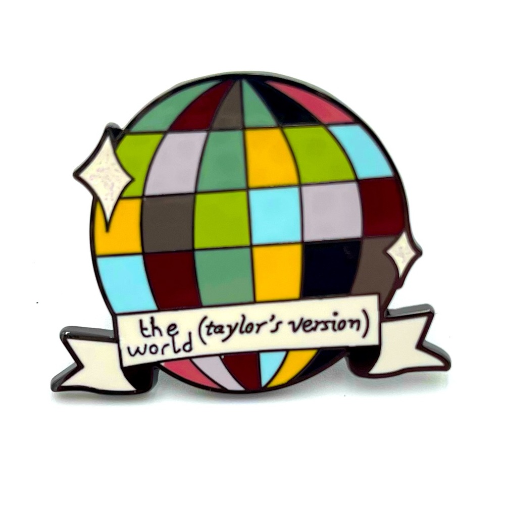 NEW! Taylor Swift Disco Ball Taylor’s Version The World  Enamel Brooch Pin